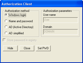 Authorization via Windows Login