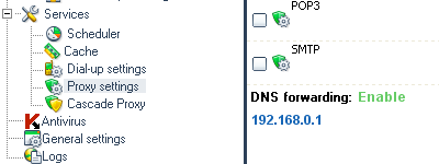 DNS forwarding