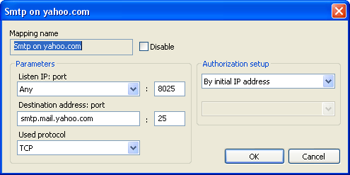 Port mapping settings