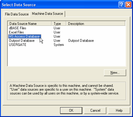Select data sourse
